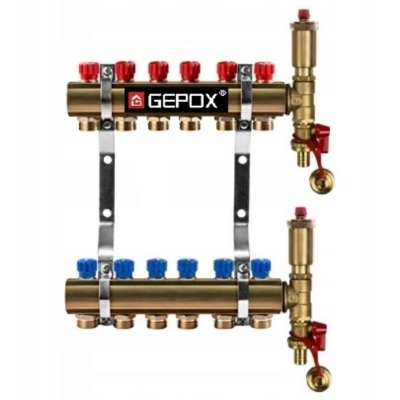 Rozdzielacz 6 obwodów do grzejników C.O grzejnikowy